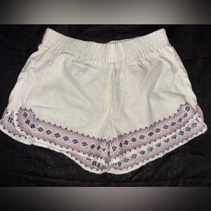 Aeropostale Cream Boho pattern canvas shorts
